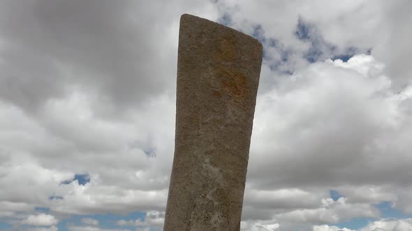 Inscription of Obelisk Menhir From Old Ancient Times alt