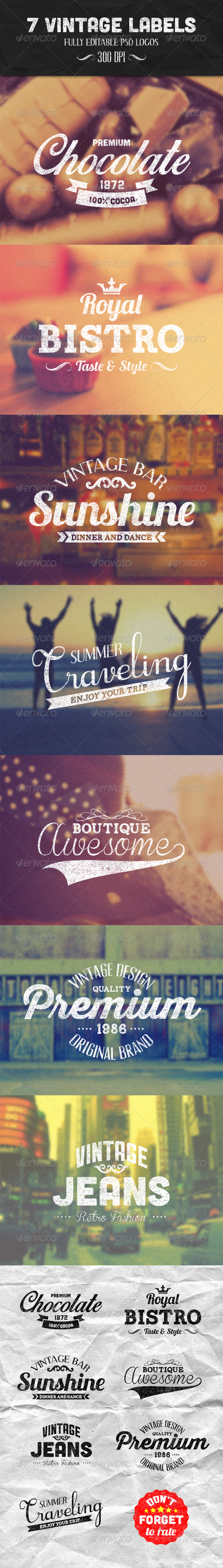Vintage Labels - Badges & Stickers Web Elements