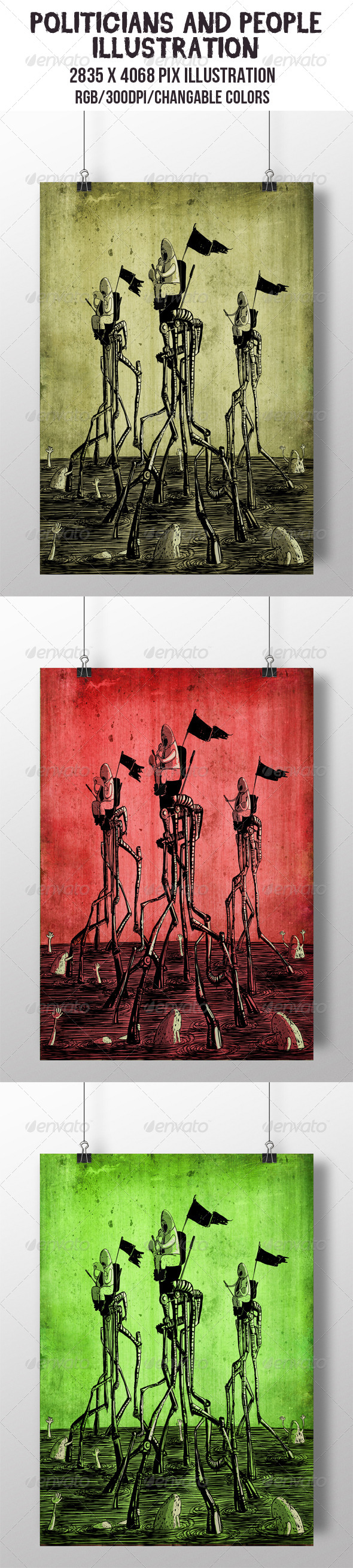 Politicians and People Illustration - Illustrations Graphics