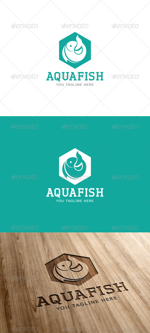 Aqua Fish Logo Template - Vector Abstract