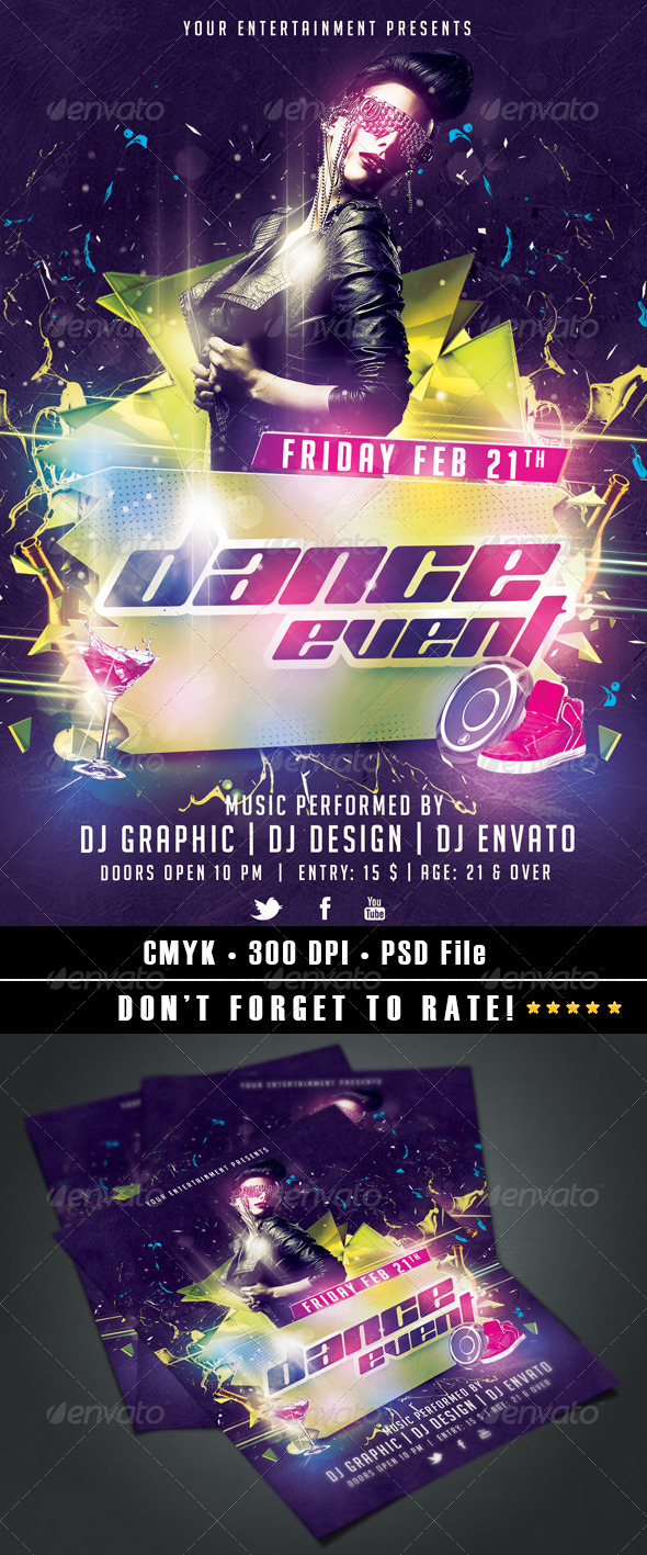 Dance Event Flyer - Clubs & Parties Events