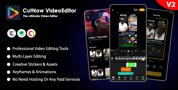 CutNow - Multi-Layer Video Editor App