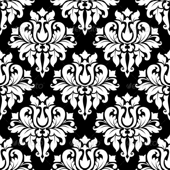 Vintage Arabesque Pattern with Floral Motifs - Patterns Decorative