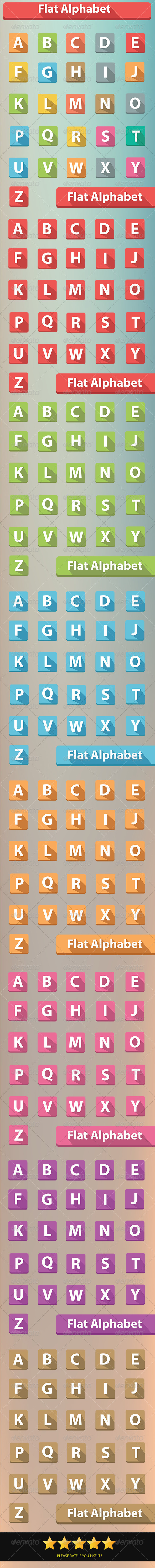 Alphabet Buttons - Characters Vectors