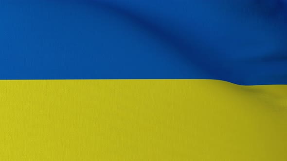 Waving Ukrainian flag