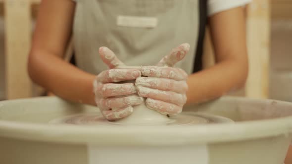 Master Crafting Pottery in Workshop