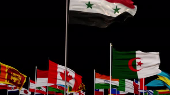 syria Flag With World Flags In Alpha Channel