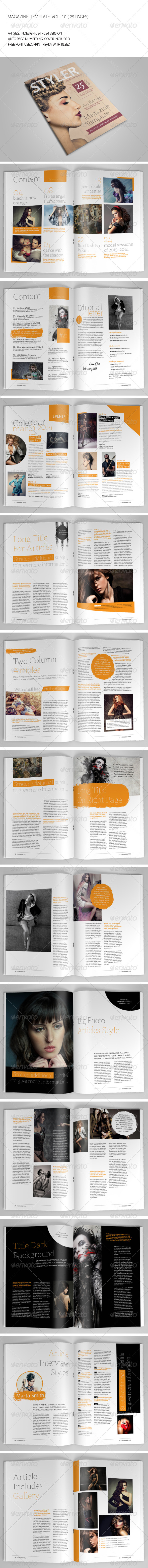 25 Pages Magazine Template Vol10 - Magazines Print Templates