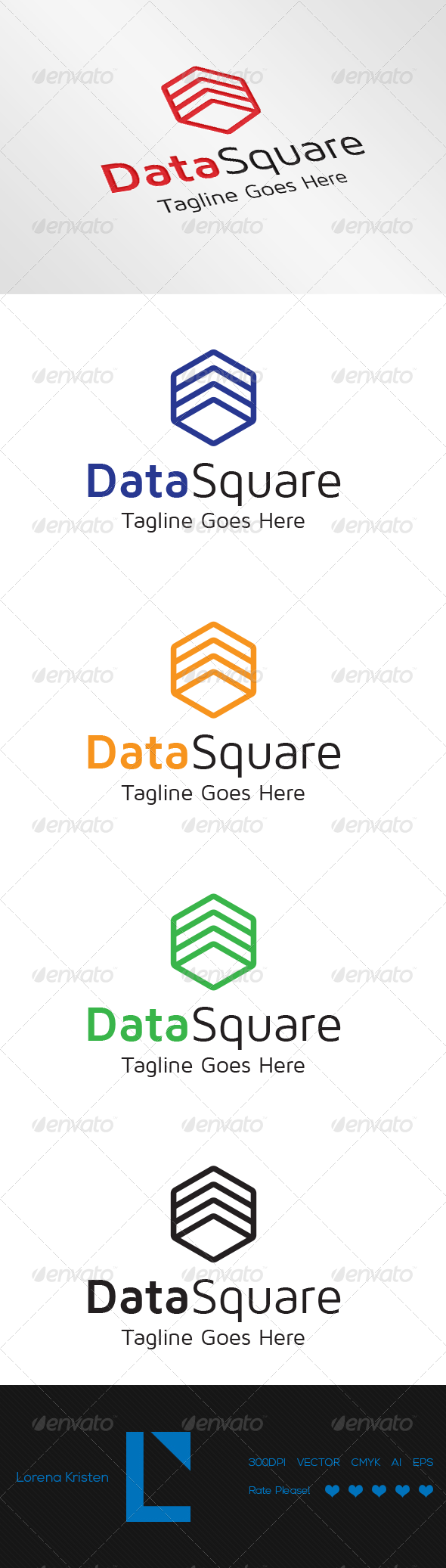 Data Square - Logo Templates
