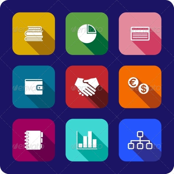 Flat Business Icons - Media Technology