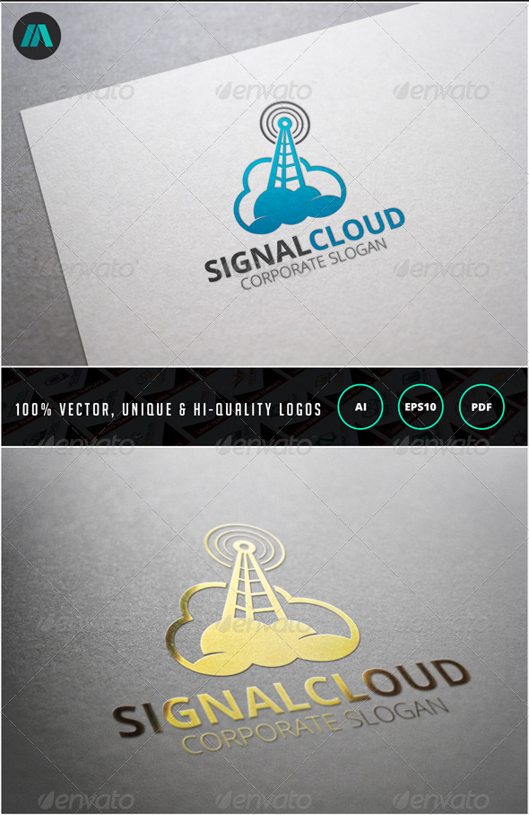 Signal Cloud Logo Template - Objects Logo Templates