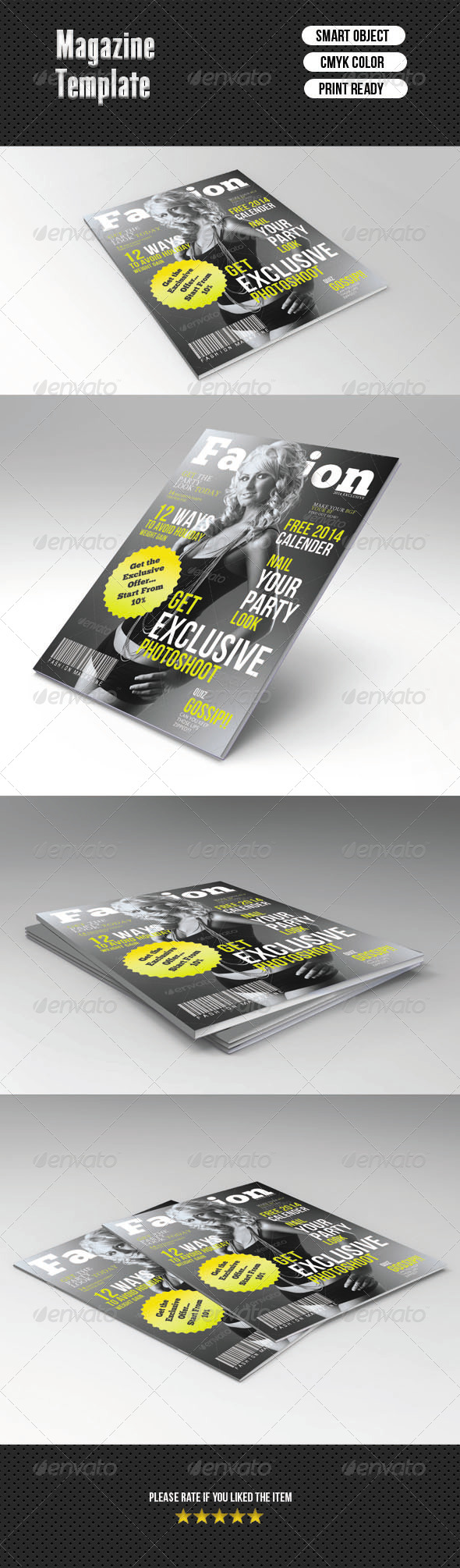 Magazine Cover Template - Magazines Print Templates