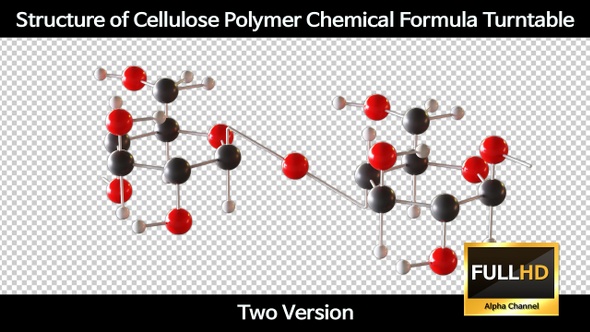 Structure of Cellulose Polymer Chemical Formula Turntable alt