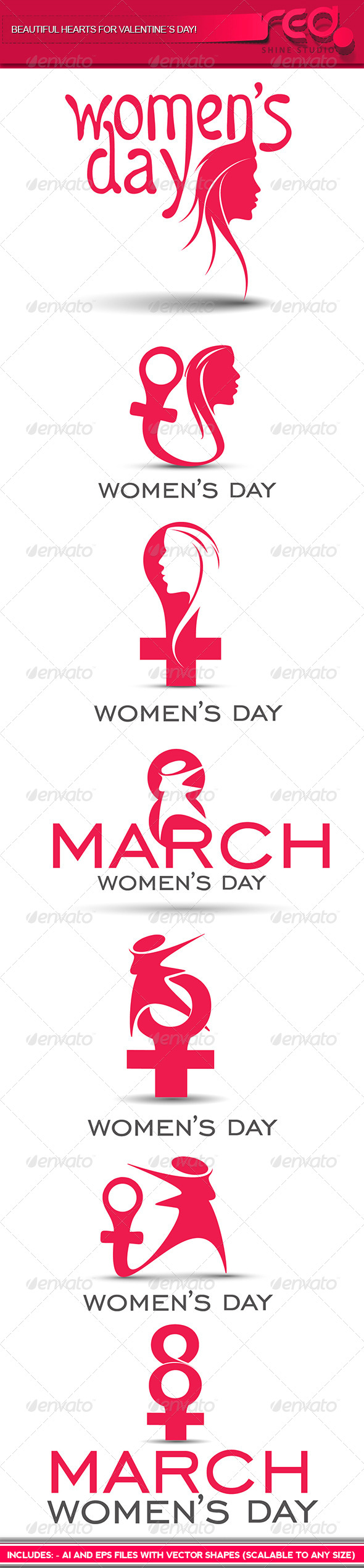 Woman's Day Icon - Decorative Symbols Decorative