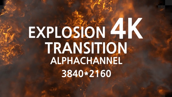 Explosion Transition 4K Alpha