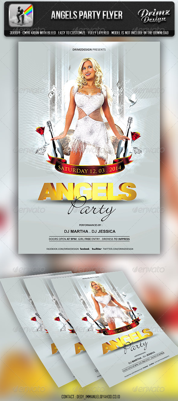 Angels Party Flyer - Events Flyers