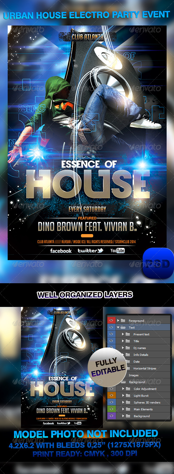 Urban House Electro Party Event - Events Flyers