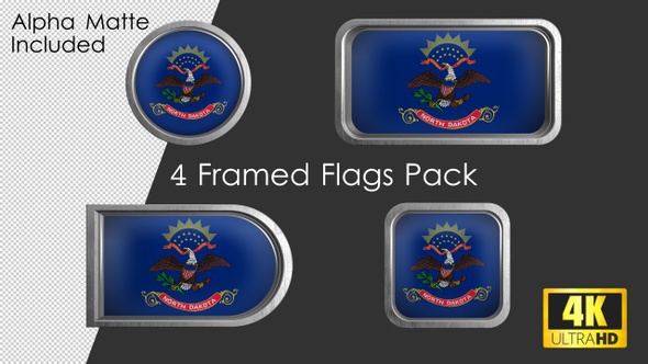 North Dakota State Flag Framed alt