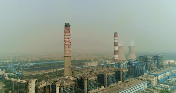 Aerial View Power Plant India