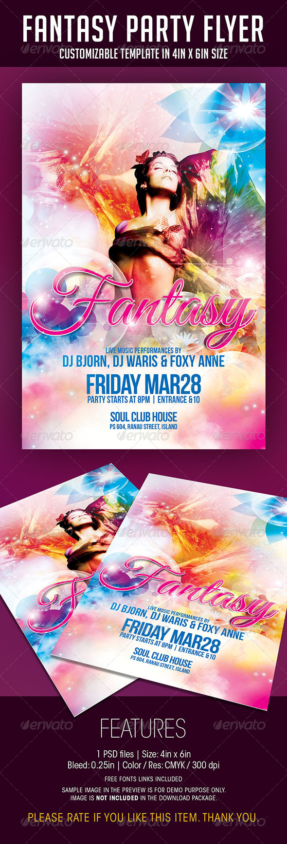 Fantasy Party Flyer - Clubs & Parties Events