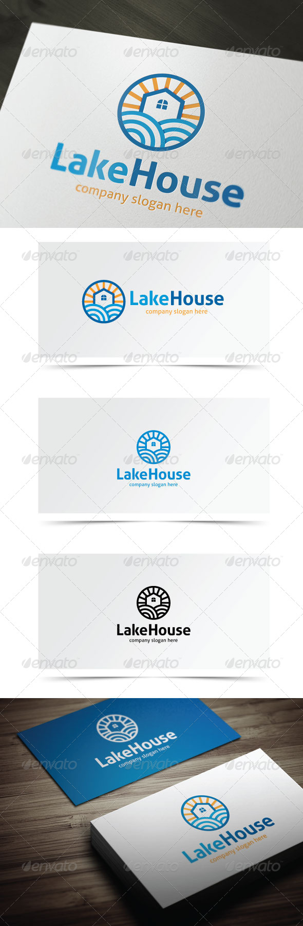 Lake House - Buildings Logo Templates