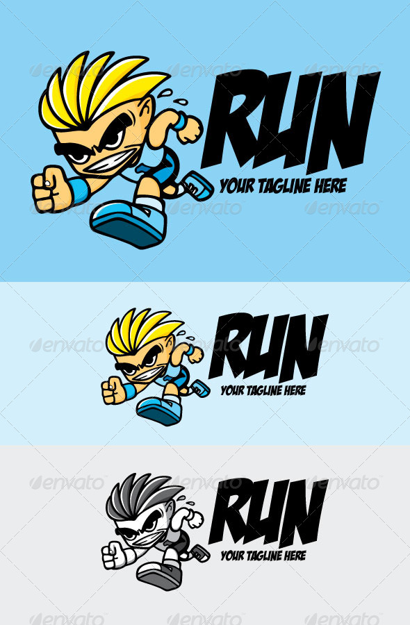 Run - Humans Logo Templates