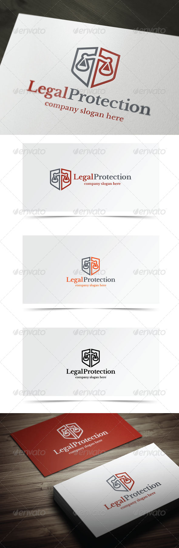 Legal Protection - Symbols Logo Templates
