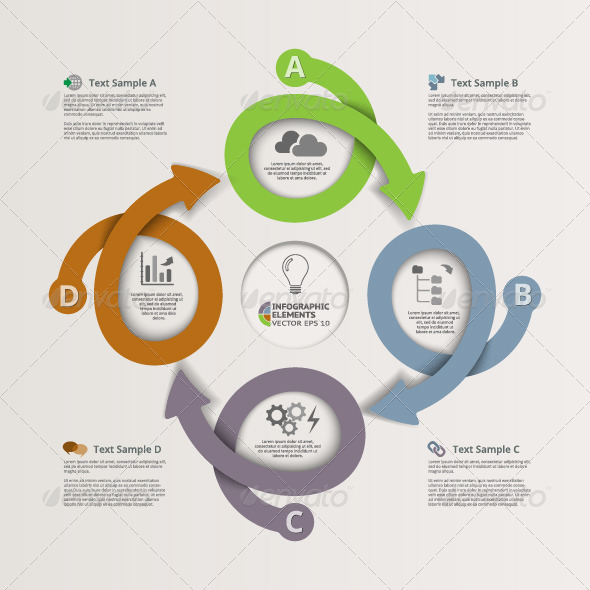 Looping Arrows Infographics - Infographics
