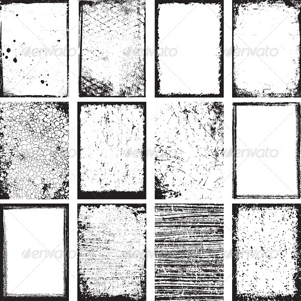 Vector Grunge Backgrounds and Frames - Backgrounds Decorative