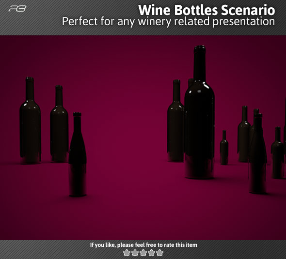 Wine Bottles Scenario - 3Docean 6559028