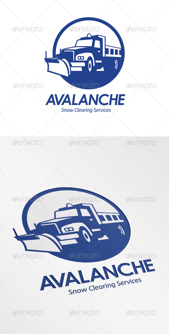 Avalanche Snow Removal Services Logo - Objects Logo Templates