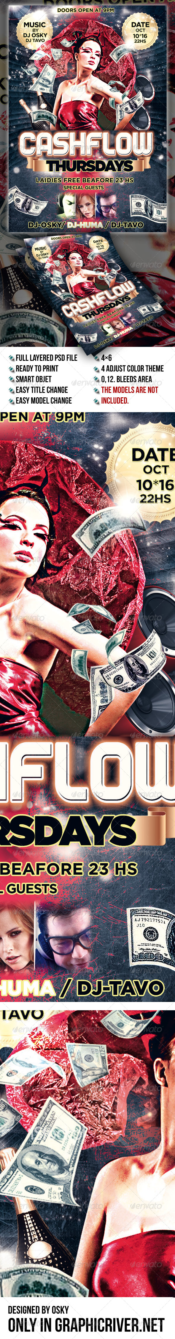 Cashflow Thursdays Flyer - Clubs & Parties Events