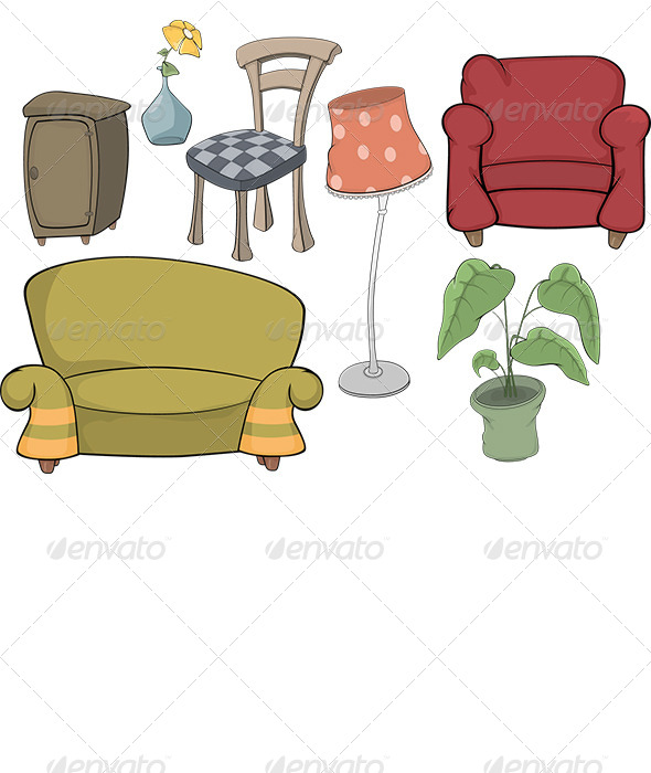 Set of Furniture - Objects Vectors