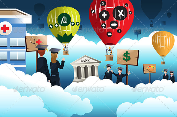 Education Concept - Conceptual Vectors