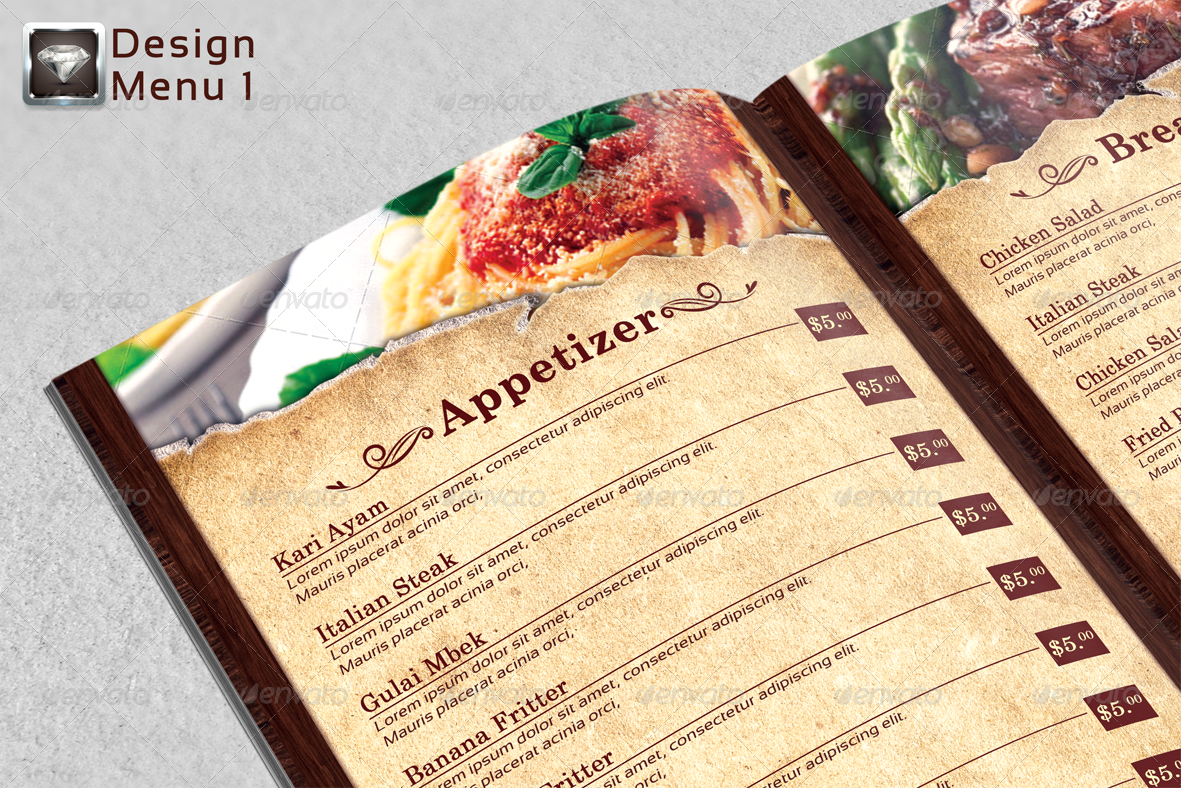 restaurant menu layouts
