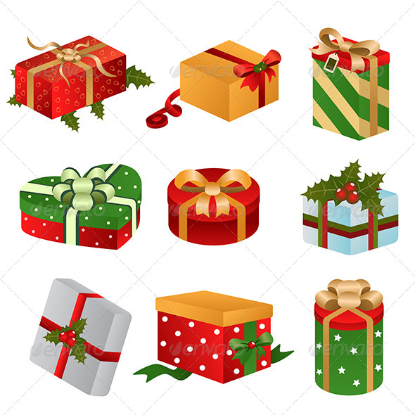 Different Designs of Christmas Present Boxes - Christmas Seasons/Holidays