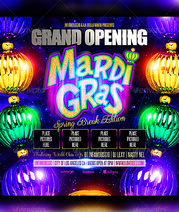 Mardi Gras 1 - Clubs & Parties Events