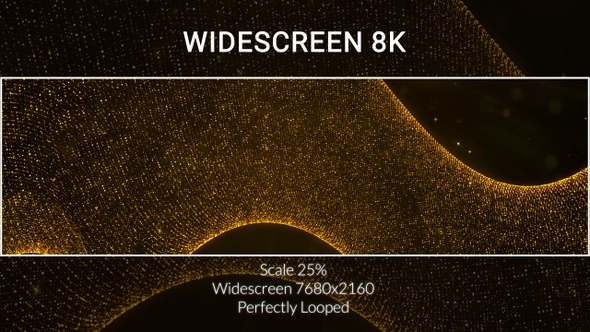 Night Gold Particles Widescreen 8k