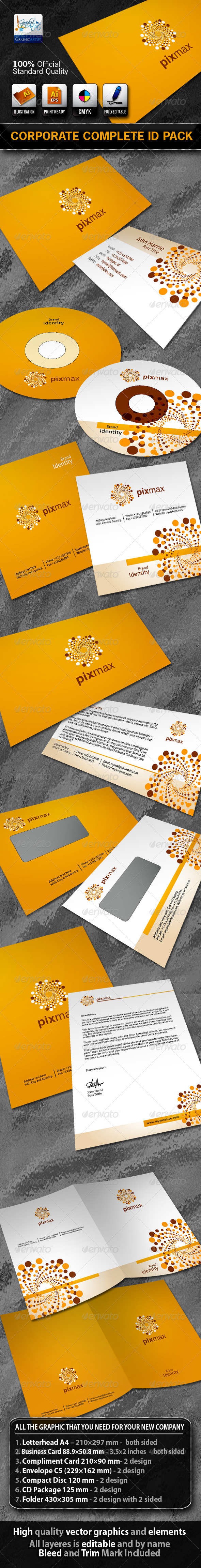 PixMax Business Corporate ID Pack With Logo - Stationery Print Templates