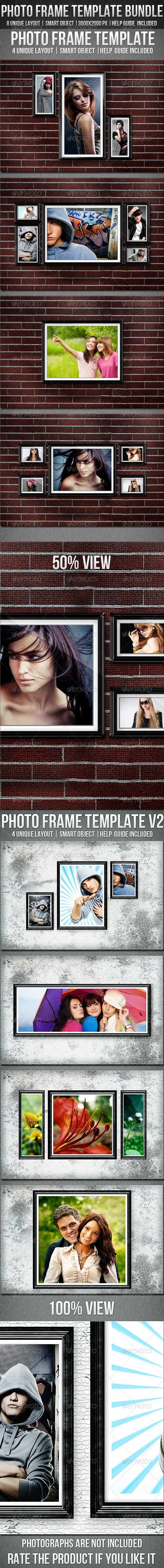 Photo Frame Template Bundle - Photo Templates Graphics