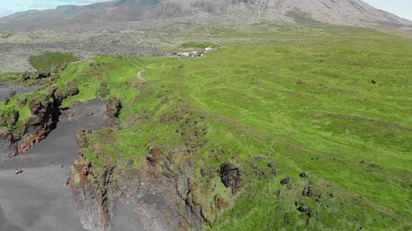 Djupalonssandur Coastline in Summer Season Iceland alt