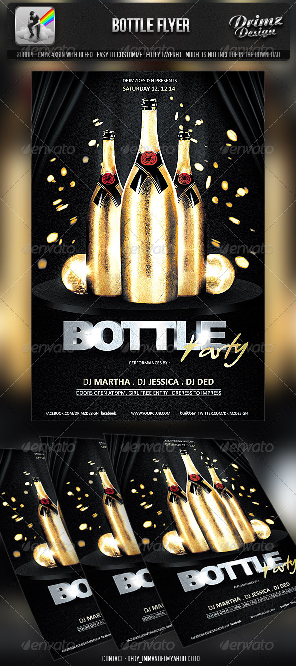 Bottle Flyer - Events Flyers
