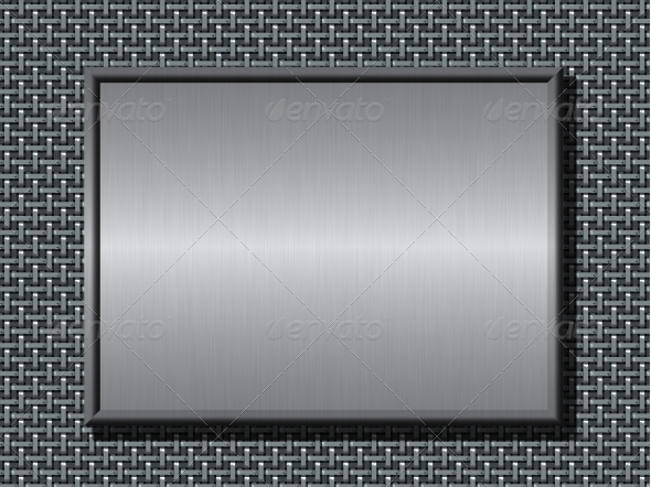Brushed Metal Plate - Technology 3D Renders