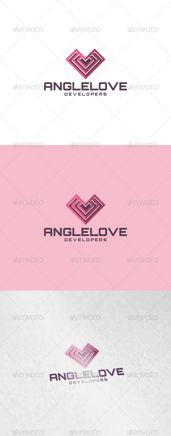 Angle Love Logo - Abstract Logo Templates