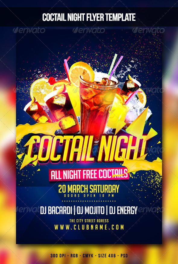 Coctail Night Flyer - Clubs & Parties Events