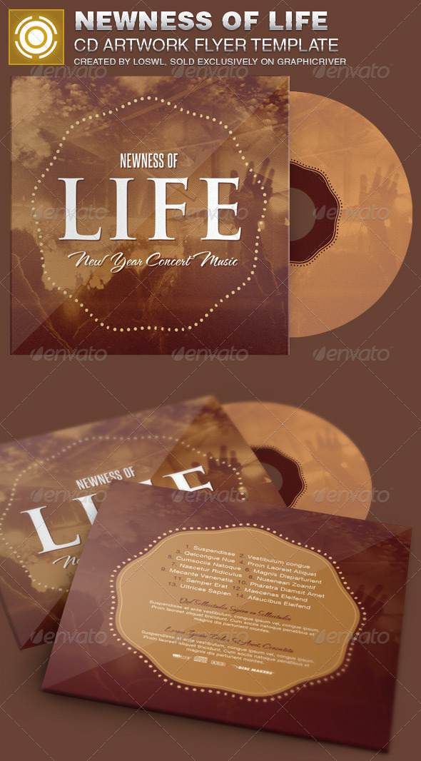 Newness of Life CD Artwork Template - CD & DVD Artwork Print Templates