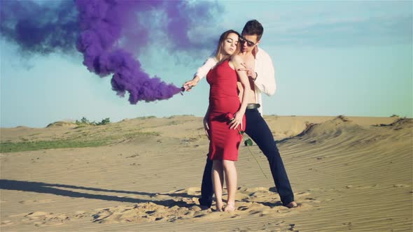 Lovers with Purple Smoke