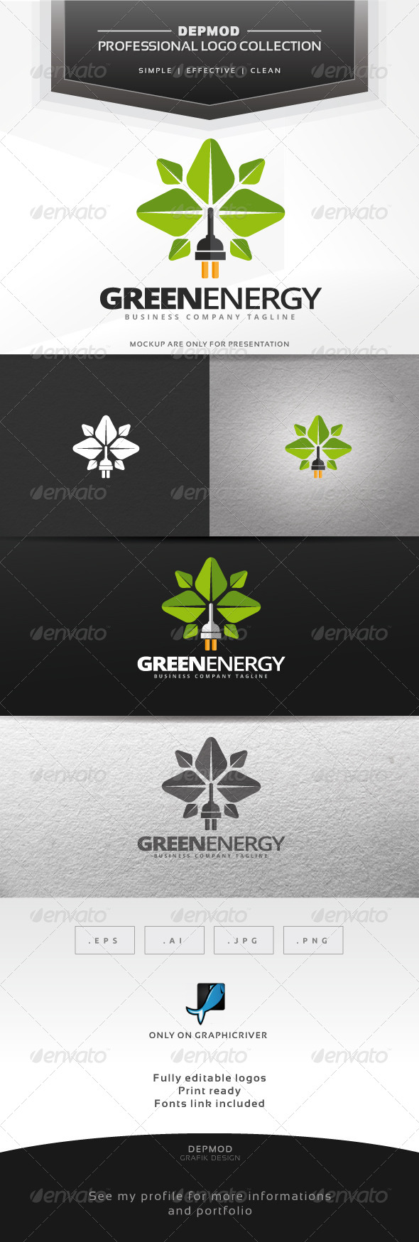 Green Energy Logo - Symbols Logo Templates