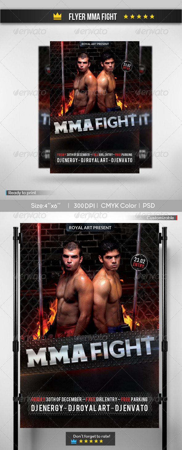 Flyer MMA Fight - Clubs & Parties Events