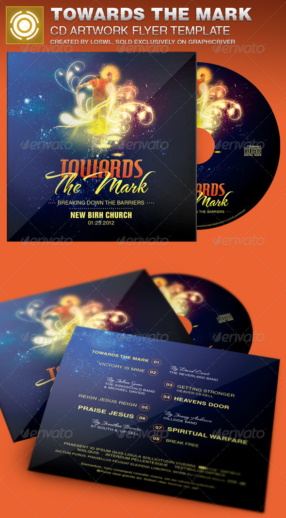 Towards the Mark CD Artwork Template - CD & DVD Artwork Print Templates